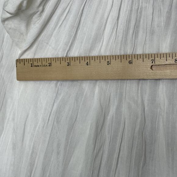 Nativa Tunic Top Womens Medium Embroidered Boho Peasant Blouse Tassel Bohemian - Picture 8 of 11